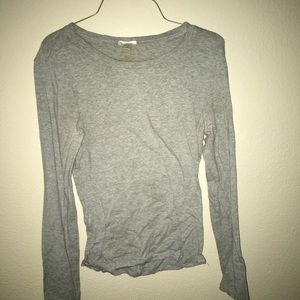 Plain grey tight fitting shirt